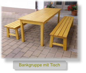 Bankgruppe mit Tisch